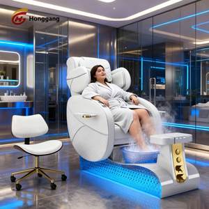 Poltrona <span class=keywords><strong>Pedicure</strong></span> da Massaggio all'Ingrosso con Molteplici Funzioni Innovative per Salone Spa, Arredamento per <span class=keywords><strong>Pedicure</strong></span> Colore Marrone - Product Image 1