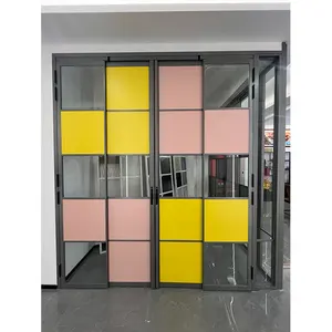 Fornecimento dos fabricantes 2024 Quatro portas deslizantes de varanda com moldura de alumínio e vidro temperado abertas portas PD
