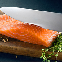 Couteau de cuisine 8 pouces CHEF'S Razor Sharp forgé à partir d'un manche ergonomique et d'un couteau de chef Full Tang Design