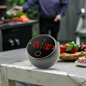 Цифровой беспроводной термометр для барбекю с управлением через приложение, таймером, сигнализацией готовности, 2 датчиками и магнитным основанием для использования в бытовых духовках - Product Image 1
