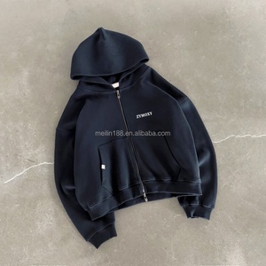 Fabricants de vêtements – Nouveau sweat à capuche zippé en coton gaufré 100 % coton à carreaux pour hommes – Design personnalisé – Sweat à capuche épais en maille gaufrée - Product Image 3
