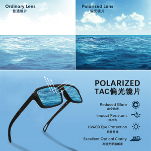 แว่นกันแดดโพลาไรซ์ทรงสี่เหลี่ยม Matlrxs UV400 แบบเต็มกรอบสำหรับขับรถ รุ่น P1875 - Product Image 2