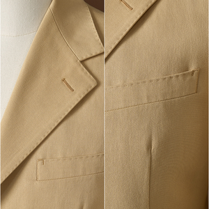Costume pour homme 2 pièces, veste et pantalon, style rétro décontracté, 100% coton respirant et léger, revers cranté, simple boutonnage, années <span class=keywords><strong>1930</strong></span> - Product Image 3