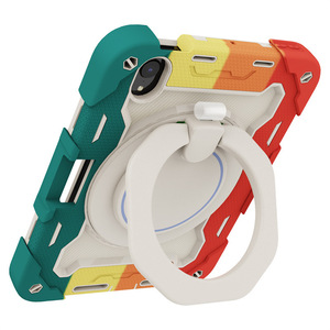 Étui de protection en silicone antichute avec support rotatif pour <span class=keywords><strong>iPad</strong></span> A16 compatible 2025, compatible Air 13 <span class=keywords><strong>Pro</strong></span> 11 et 10e génération, pour l'export. - Product Image 5