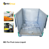 Solutions de stockage durables et efficaces Conteneurs IBC pliés de qualité alimentaire empilables et réutilisables pour le transport de jus de fruits aseptiques