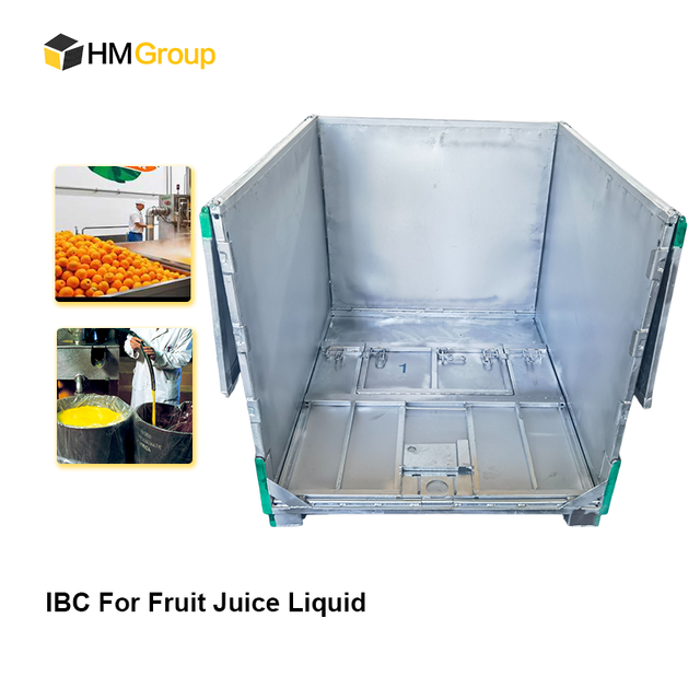 Durable Efficient Storage Solutions Reusable Stacking Foodgrade Folded IBC Containers for Transporting Aseptic Fruit Juices