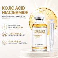 Sérum éclaircissant à l'acide kojique, à la niacinamide, à la vitamine C et à l'acide hyaluronique 50 ml, hydratant pour le visage, réducteur de pores, réparateur de la barrière cutanée