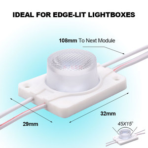 โมดูลฉีดแสงแบบ Edgelit SMD3030 กำลังไฟ 1.5 วัตต์ ขนาด 15*45 °   ไฟ LED 12V สีขาว IP67 โมดูล LED บนแผงวงจรอลูมิเนียม สำหรับไฟส่องด้านข้างของกล่องไฟ - Product Image 4