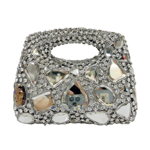 Olive <strong>Green</strong> Rhinestones Top Handle Diamond Evening <strong>Bags</strong> Gorgeous Sparkling Glass Crystals Metallic <strong>Clutch</strong> Purse <strong>Wedding</strong> Handbag - Product Image 4