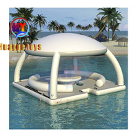 Île flottante gonflable HUA YUE, ponton flottant, plateforme de bar, quai flottant, piscine gonflable avec tente pour fête