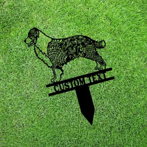 Décor de jardin personnalisé berger américain miniature cour Art chien jardin logo extérieur animal de compagnie mémorial jardin décor