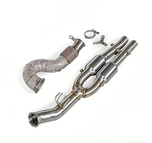 Pour <span class=keywords><strong>Cupra</strong></span> Formentor VZ5 2.5T 2015-2023 : Downpipe isolé, système d'échappement haute performance et économique, catalyseur 200 cellules - Product Image 4
