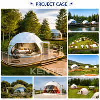 Igloo de luxe en plein air Hôtel Mars Dome House Tentes à dôme géodésique Glamping Serrage de 6 mètres 8 mètres 15m de diamètre Tentes pour le camping
