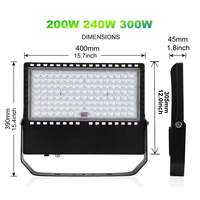 Projecteur LED industriel 300W 240W 200W avec capteur photocellule, certifié ETL CETL SAA CE ROHS, 100-277 Volts, IP66, éclairage extérieur intelligent