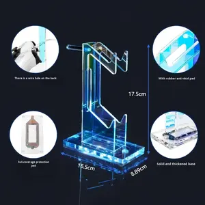 Nouvel acrylique pour contrôleur de jeu universel Ps5 et support de casque <span class=keywords><strong>deux</strong></span>-en-un avec logo OEM - Product Image 6