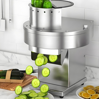 Machine à trancher en acier inoxydable, qualité commerciale, coupe rapide et uniforme, adaptée aux fruits, légumes et viandes