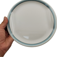 Ensemble de vaisselle en mélamine classique vintage 3 pièces de haute qualité, écologique, sans BPA, réutilisable, assiette, bol, hôtels, motif de plantes blanches