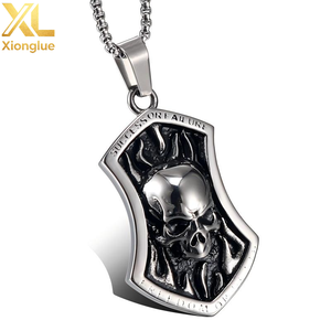 Factory Prices Custom Pendant Punk Style <b>Titanium</b> Steel Pendant Overbearing Men's Goth Style <b>Necklace</b> - Product Image 1
