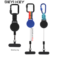 Porte-clés sportif portable Qori, antivol, boucle télescopique, étanche, ABS, sangle épaisse tressée, camping, randonnée, toutes saisons