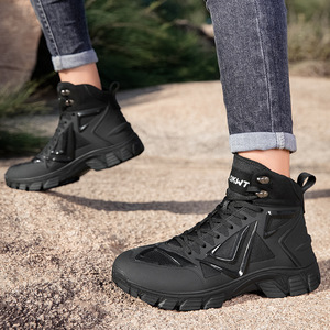 Nouvelles bottes tactiques basses pour hommes, grande taille, antidérapantes, pour l'aventure en plein air, le camping, la randonnée et le trekking - Product Image 3