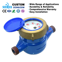 Compteur d'eau multi-jets à cadran sec en laiton de haute qualité, protection IP68, classe B, DN20, corps en fer, OEM pour vente en usine