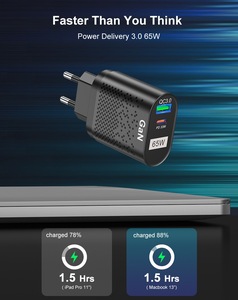 <span class=keywords><strong>Chargeur</strong></span> USB C 65W GaN <span class=keywords><strong>2</strong></span> ports, PD <span class=keywords><strong>Chargeur</strong></span> <span class=keywords><strong>rapide</strong></span> <span class=keywords><strong>Chargeur</strong></span> mural USB C multiport Adaptateur secteur pour MacBook Pro <span class=keywords><strong>Air</strong></span>, <span class=keywords><strong>iPad</strong></span>, iPhone - Product Image 3