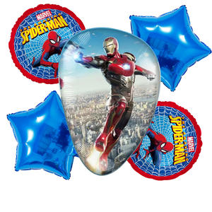 Nouveauté Spiderman Captain Cartoon <span class=keywords><strong>Film</strong></span> Personnage Anime Feuille Hélium Ballon Ensembles Pour Joyeux Anniversaire Fête Décoration Jouet - Product Image 2