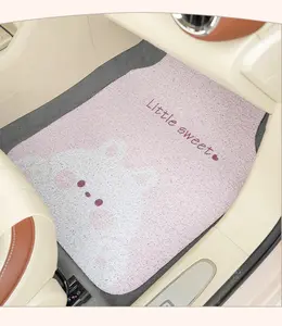 Alfombrillas para coche, accesorios para coches, protección antideslizante, conejo de dibujos animados, alfombrilla para pie de coche para furgoneta, SUV, vehículo, camión automotriz, la mayoría de los coches