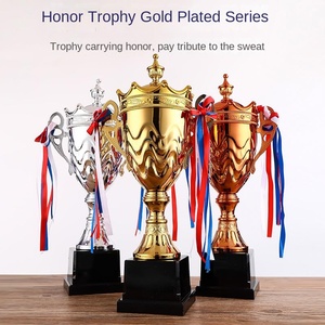 Trophée atmosphérique haut de gamme en métal électroplaqué, personnalisé pour les jeux scolaires (badminton, football, basketball) et les marathons de maternelle, fabriqué en Chine - Product Image 2