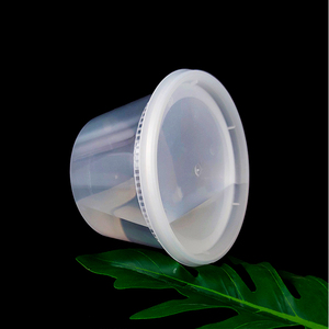 Toptan mikrodalga güvenli 8oz 12oz 16oz 24oz 32oz kullanımlık plastik mühür özel logo plastik gıda kabı çorba kapaklı bardak - Product Image 5