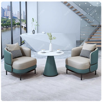 Ensemble de table et chaises de négociation nordique, petit canapé et table basse pour hôtel, centre commercial, espace de réunion, zone de détente, balcon familial