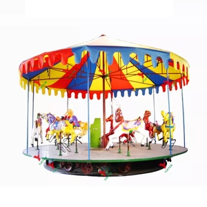 Carrousel rotatif Merry-Go-Round 12 places pour attraction <span class=keywords><strong>de</strong></span> foire intérieure/extérieure pour enfants - Product Image 1