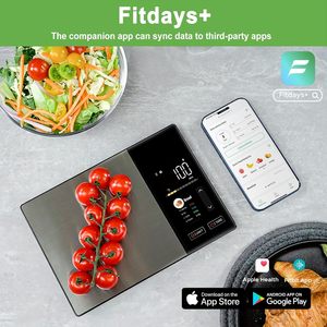 Balance alimentaire intelligente avec analyseur nutritionnel numérique Bluetooth, écran LED, balance de cuisine portable pour le suivi de la santé - Product Image 2