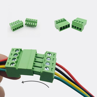 Bloc de terminaison enfichable sans soudure 15EDGK 3.81/3.5mm, matériau PA66, vert, ignifuge
