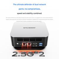 Mini PC de jeu avec AMD Ryzen 7 PRO H255, Radeon 680M, 24 Go de LPDDR5, Triple NVMe, OCuLink+USB4, Dual 2.5G, Design ultra-fin