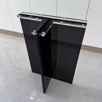 Acryworks Pieds de table en acrylique transparent robuste et personnalisé en plexiglas transparent Pied de bureau flottant en acrylique épaisseur 20mm
