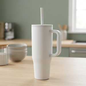 Bottiglia in Acciaio Inossidabile Isolata da 900ml Senza Marca con Cannuccia in Silicone, Prestazioni Caldo/Freddo Certificate, Modello per Studenti 100867-7 - Product Image 3