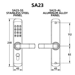 Nouvelle arrivée 2024, <span class=keywords><strong>serrure</strong></span> de porte <span class=keywords><strong>mécanique</strong></span> en acier inoxydable <span class=keywords><strong>à</strong></span> <span class=keywords><strong>code</strong></span>, tout métal, 665 000 combinaisons, forte sécurité, clé, mot de passe - Product Image 3