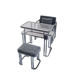 <b>Nail</b> Salon <b>Table</b> with Widened Tempered Glass Tabletop, Modern Design, Single/Double Optional Size - Product Image 6