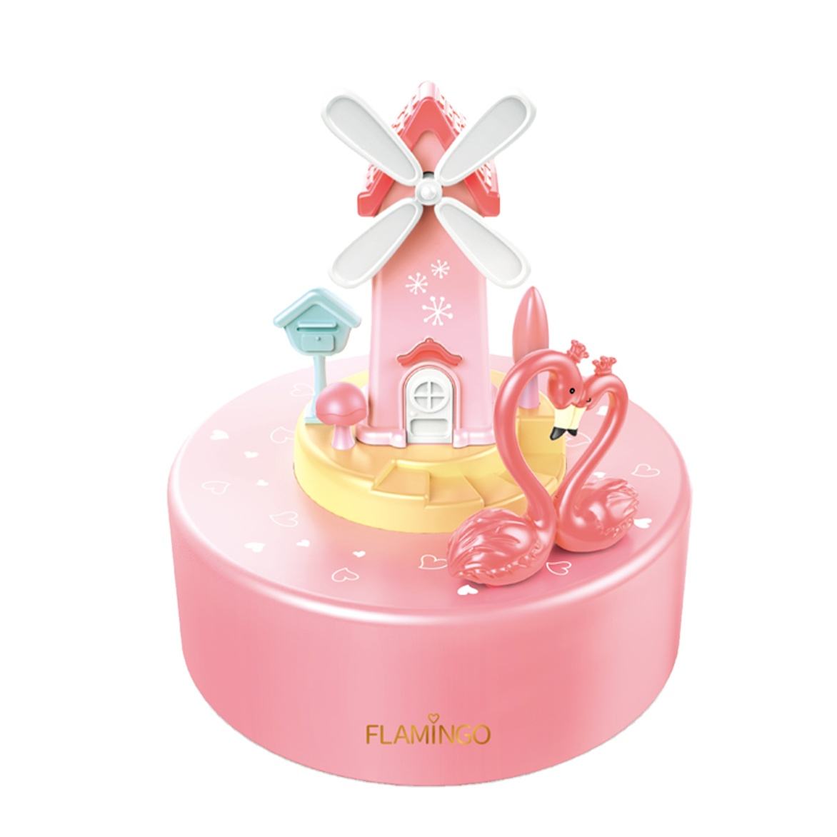 Kids Mini Winding up Flamingo Music Box Custom Gifts Wrapped Carousel  Musical Toy for Kids Birthday Children's Day