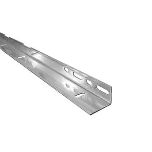 Personalizado V L Em Forma De Metal Galvanizado Aço 2 "Clip Estilo Perfurado Slotted Garage Porta Ângulo Bar Bracket