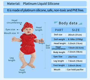 Bambole Realistiche Sorridenti da 20 Pollici (51 cm), Grandi Neonati in Silicone Morbido a Corpo Intero - Product Image 6