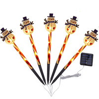 Solar-Bodenstecker-Leuchte Fünfzackiger Stern Schneeflocke Weihnachtsbaum Gartendekoration LED-Lampe