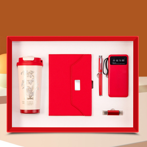 Cadeau d'affaires promotionnel 4pcs, ensembles bureau exécutif ensemble cadeau promotionnel tasse stylo cahier banque d'alimentation boîte-cadeau/ - Product Image 3