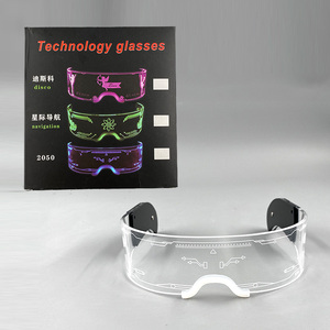 Lunettes lumineuses LED colorées lunettes à visière électronique allument des lunettes accessoire pour Festival KTV Bar fête Performance cadeaux - Product Image 5