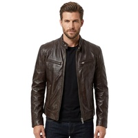 Vestes pour hommes Vêtements d'extérieur d'hiver Oem Custom Winter Black Racing Motorcycle Jacket pour hommes
