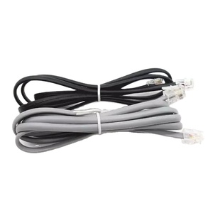 Câble plat <span class=keywords><strong>RJ45</strong></span> CAT 3 UTP sur mesure OEM, assemblage de fil <span class=keywords><strong>téléphonique</strong></span>, <span class=keywords><strong>cordon</strong></span> de raccordement <span class=keywords><strong>RJ11</strong></span>, câble réseau, câbles de communication, noir/gris - Product Image 1