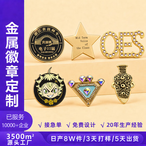 Insignias Artesanales Shengwang, Insignia Metálica en Relieve 3D, Broche de Aleación con Cierre de Mariposa, Insignia Conmemorativa Escolar con Logotipo Personalizado - Product Image 5