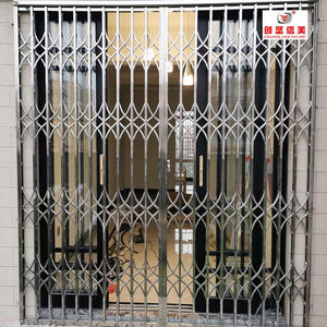 <span class=keywords><strong>Design</strong></span> moderno antifurto porta di sicurezza in lega di alluminio retrattile con scorrevole pieghevole e griglia di sicurezza per l'ingresso del centro commerciale - Product Image 3