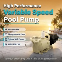 Pompe à eau de piscine RS485 avec filtre, vitesse variable 2/2,2/3 CV, auto-amorçante 6 pieds, pour circulation d'eau de piscine